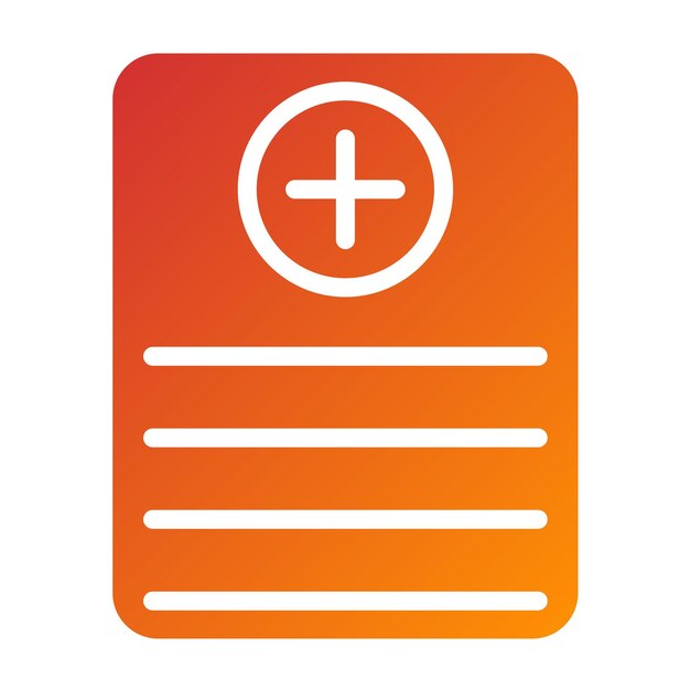 Diseño vectorial Estilo del icono del informe médico