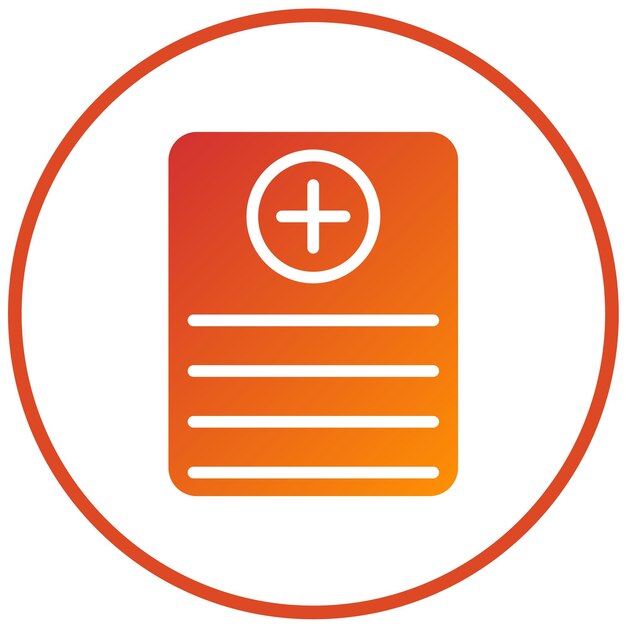 Diseño vectorial Estilo del icono del informe médico