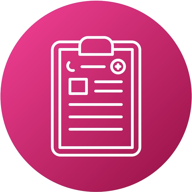 Diseño vectorial Estilo del icono del informe médico