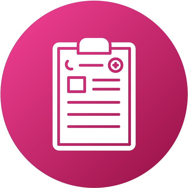 Diseño vectorial Estilo del icono del informe médico