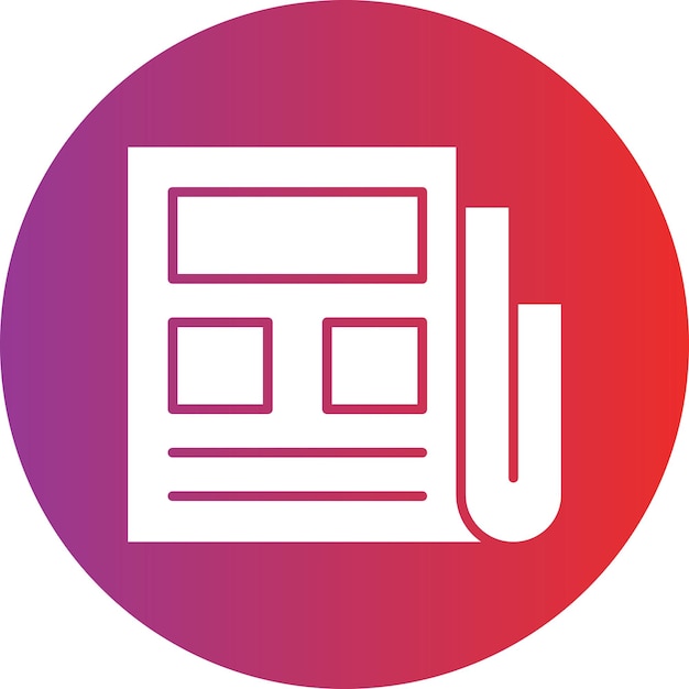 Diseño vectorial Estilo del icono del informe de noticias