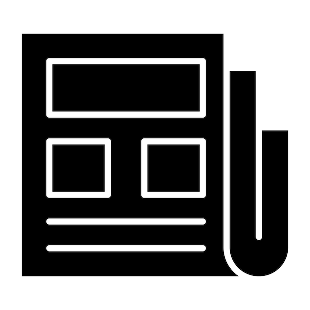 Diseño vectorial Estilo del icono del informe de noticias