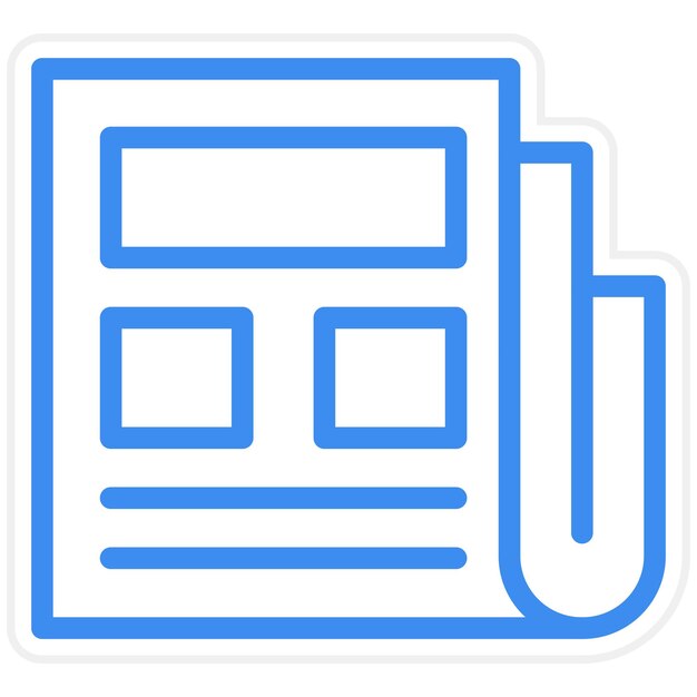 Diseño vectorial Estilo del icono del informe de noticias