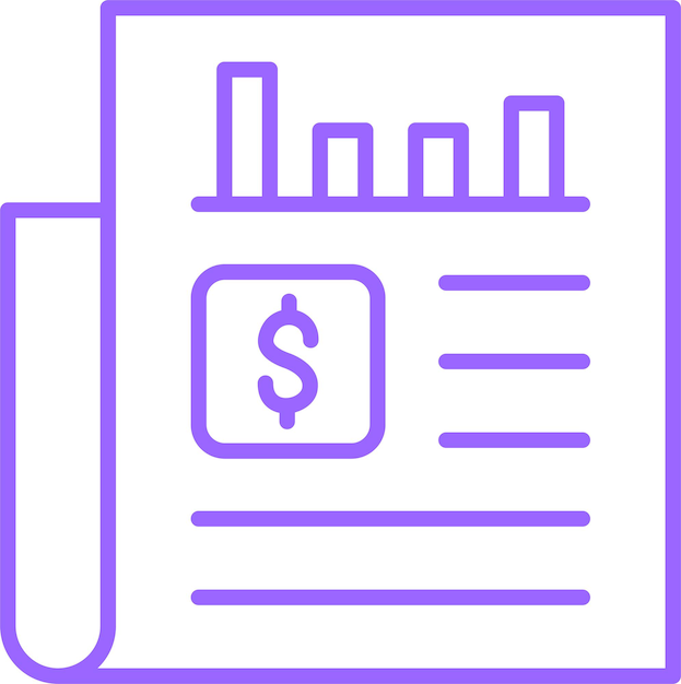 Diseño vectorial Estilo del icono del informe de noticias