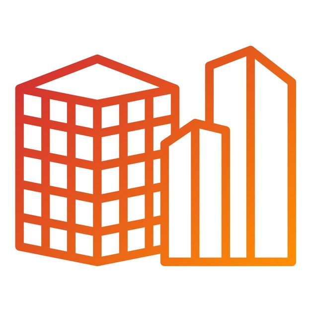 Diseño vectorial Estilo de icono de ingeniería estructural