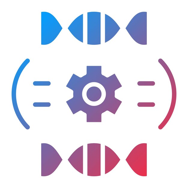 Diseño vectorial Estilo de icono de ingeniería genética