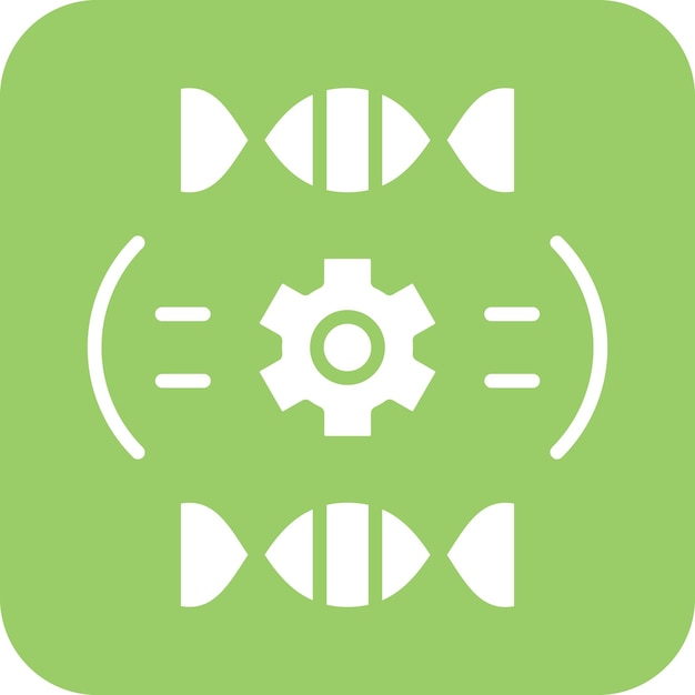 Diseño vectorial Estilo de icono de ingeniería genética