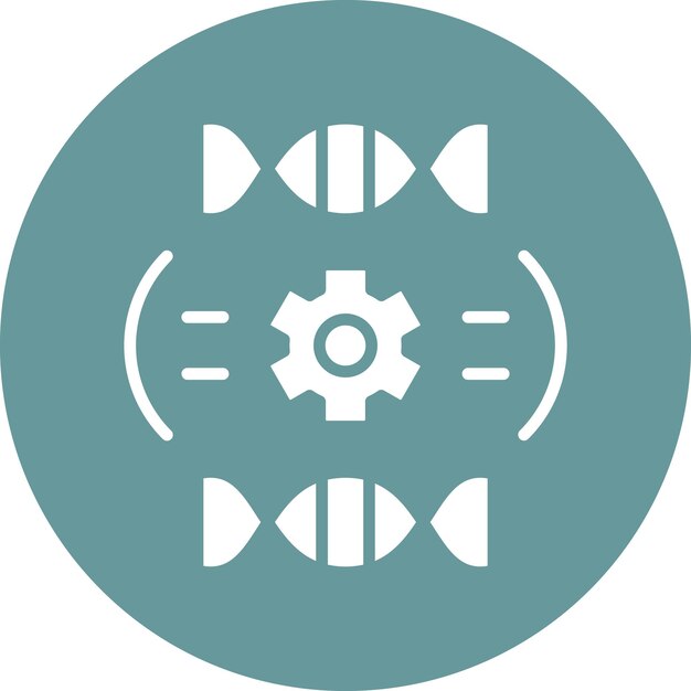 Diseño vectorial Estilo de icono de ingeniería genética