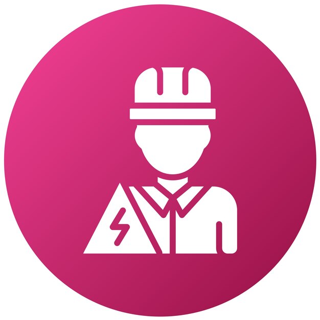 Diseño vectorial Estilo de icono de ingeniero eléctrico