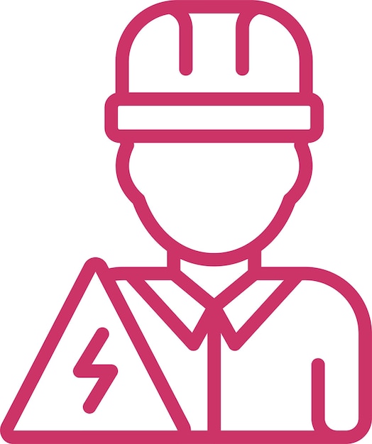 Diseño vectorial Estilo de icono de ingeniero eléctrico