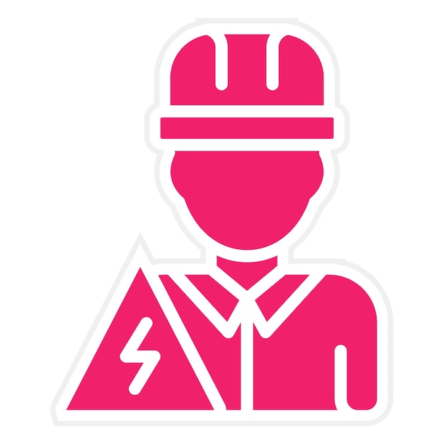 Diseño vectorial Estilo de icono de ingeniero eléctrico
