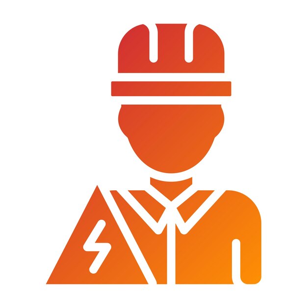 Diseño vectorial Estilo de icono de ingeniero eléctrico