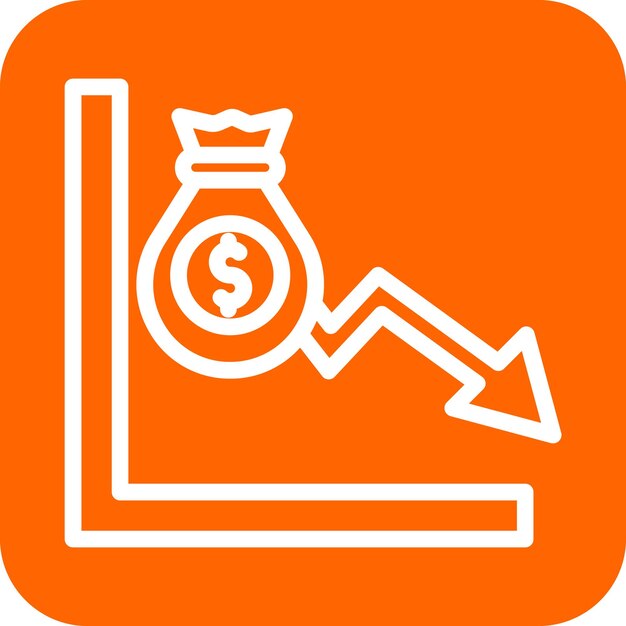 Diseño vectorial Estilo de icono de bajo ingreso