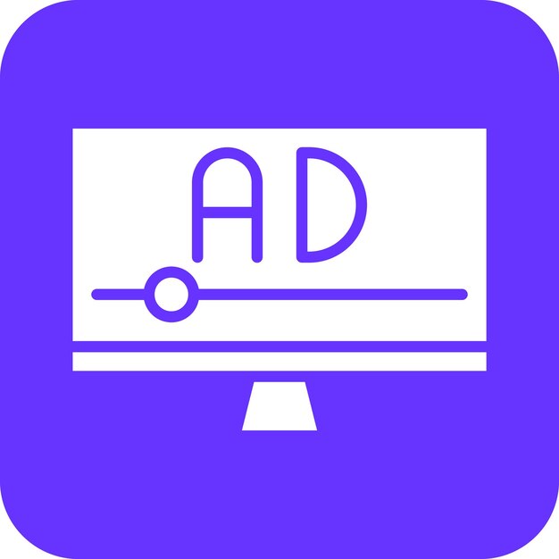 Diseño vectorial Estilo del icono de ingresos del anuncio