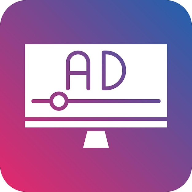 Diseño vectorial Estilo del icono de ingresos del anuncio