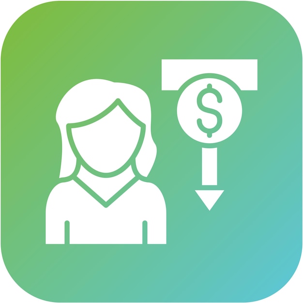 Diseño vectorial Estilo del icono de ingresos pasivos