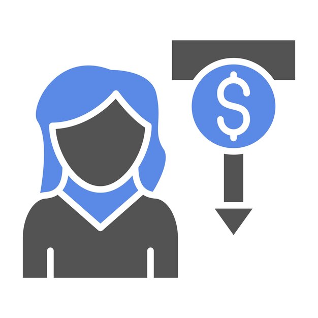 Diseño vectorial Estilo del icono de ingresos pasivos