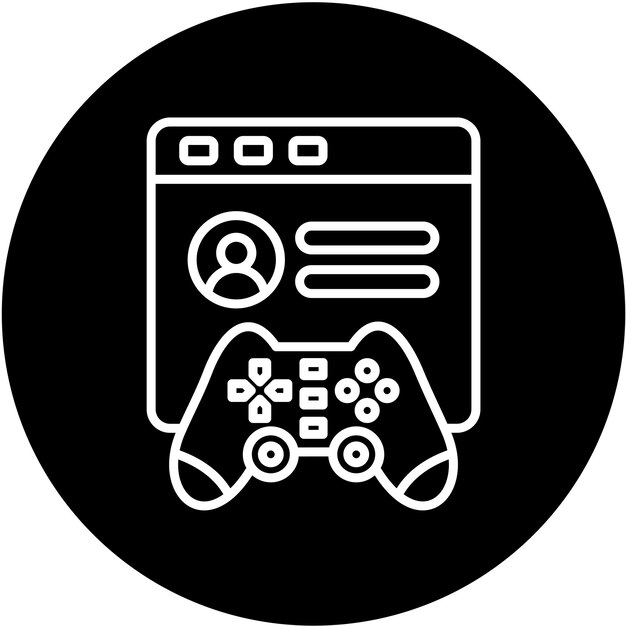 Diseño vectorial Estilo del icono de inicio de sesión del juego