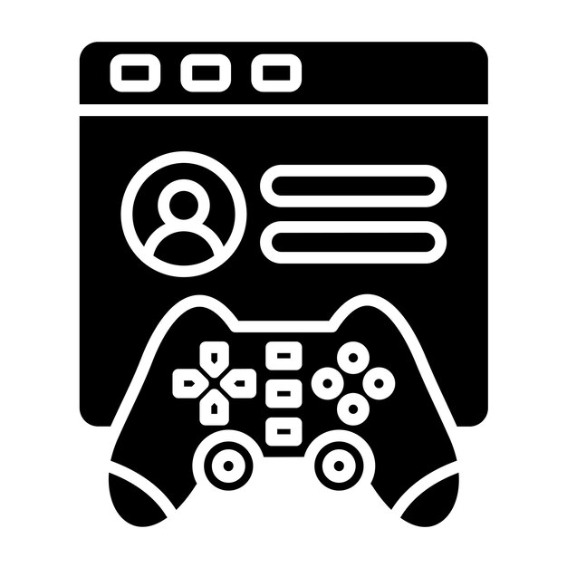 Diseño vectorial Estilo del icono de inicio de sesión del juego