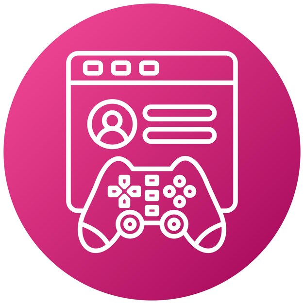 Diseño vectorial Estilo del icono de inicio de sesión del juego