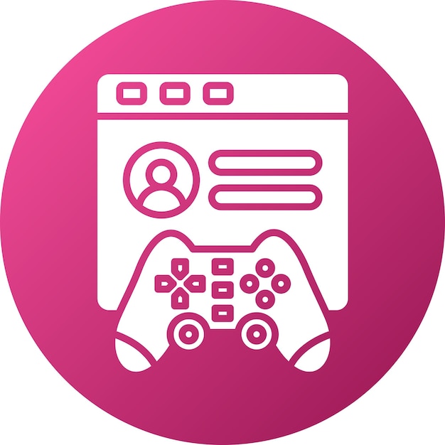 Diseño vectorial Estilo del icono de inicio de sesión del juego