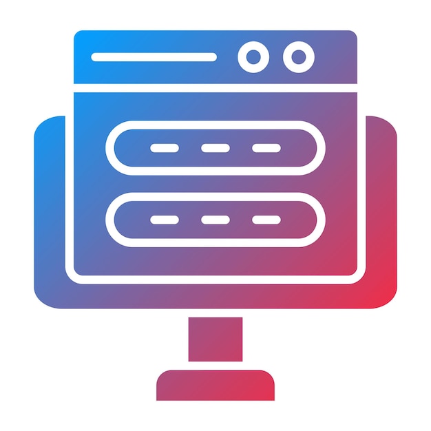 Diseño vectorial Estilo del icono de inicio de sesión del navegador