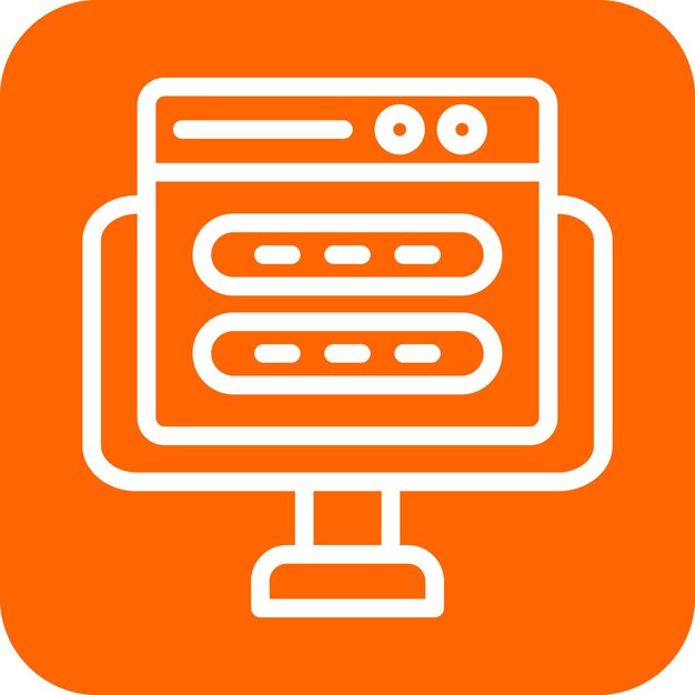 Diseño vectorial Estilo del icono de inicio de sesión del navegador