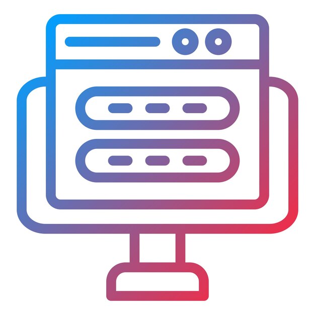 Diseño vectorial Estilo del icono de inicio de sesión del navegador