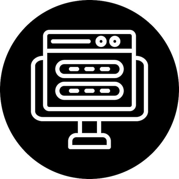 Diseño vectorial Estilo del icono de inicio de sesión del navegador