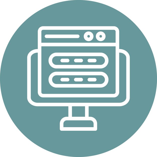 Diseño vectorial Estilo del icono de inicio de sesión del navegador