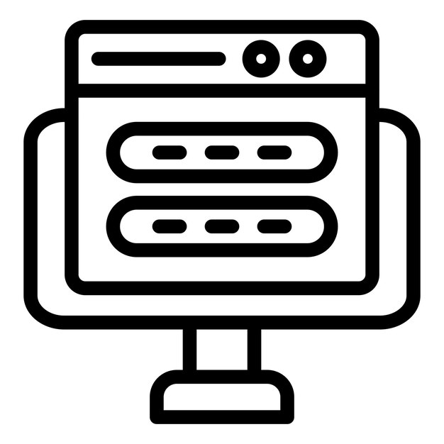 Diseño vectorial Estilo del icono de inicio de sesión del navegador