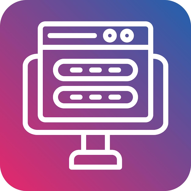 Diseño vectorial Estilo del icono de inicio de sesión del navegador