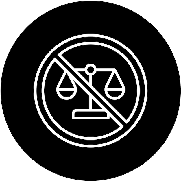 Diseño vectorial Estilo del icono de la injusticia