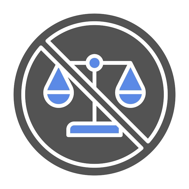 Diseño vectorial Estilo del icono de la injusticia