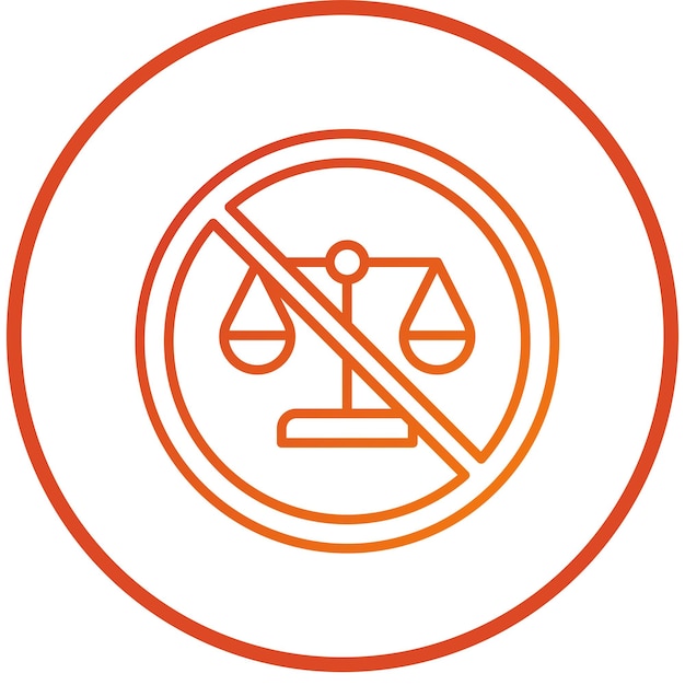 Diseño vectorial Estilo del icono de la injusticia