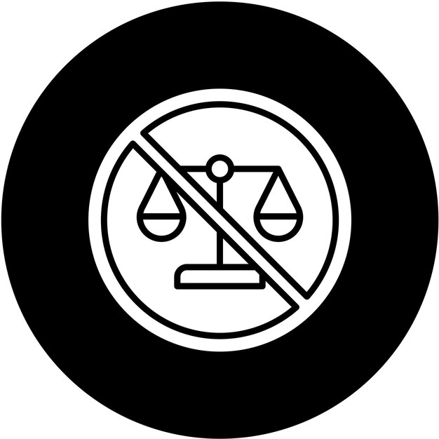 Diseño vectorial Estilo del icono de la injusticia