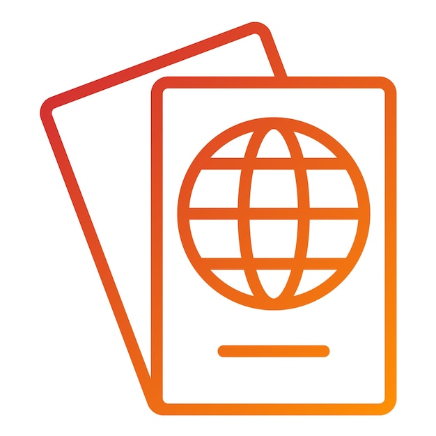 Diseño vectorial Estilo del icono de inmigración