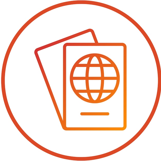 Diseño vectorial Estilo del icono de inmigración