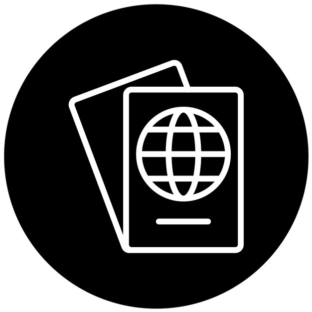 Diseño vectorial Estilo del icono de inmigración