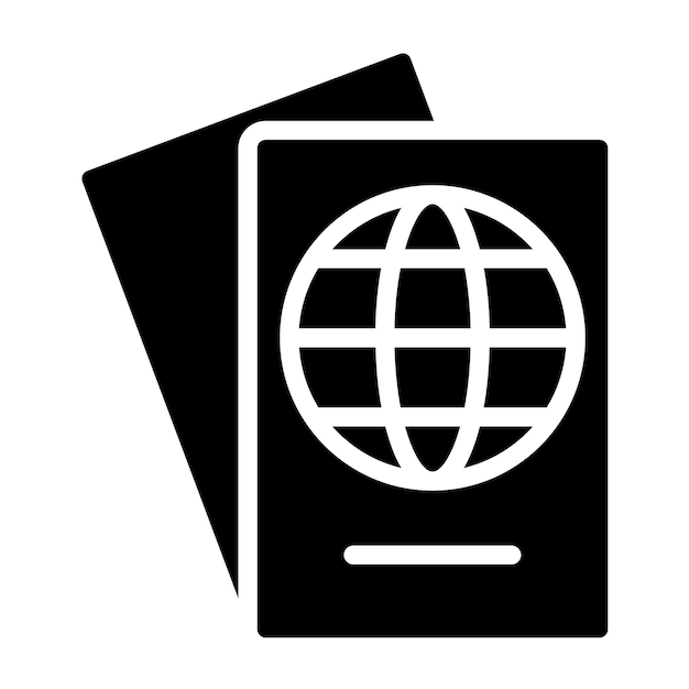 Diseño vectorial Estilo del icono de inmigración