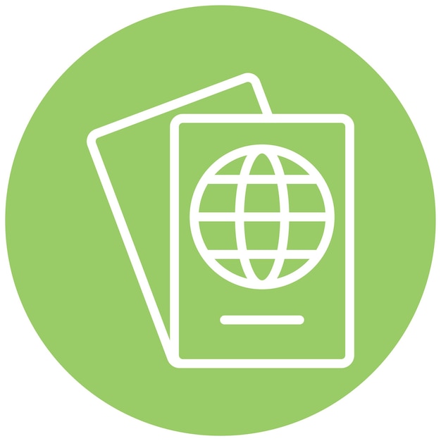 Diseño vectorial Estilo del icono de inmigración