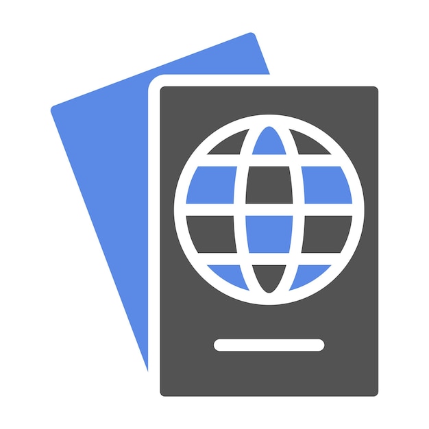 Diseño vectorial Estilo del icono de inmigración