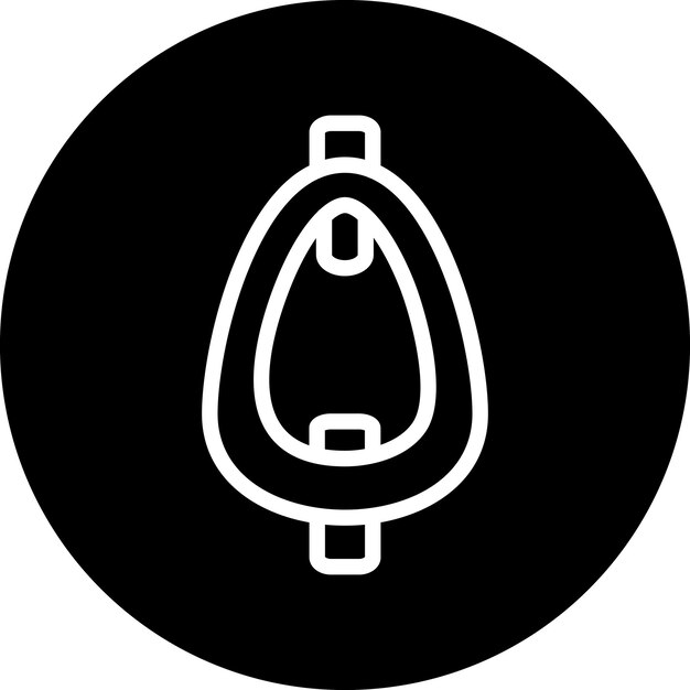 Diseño vectorial del estilo del icono del inodoro