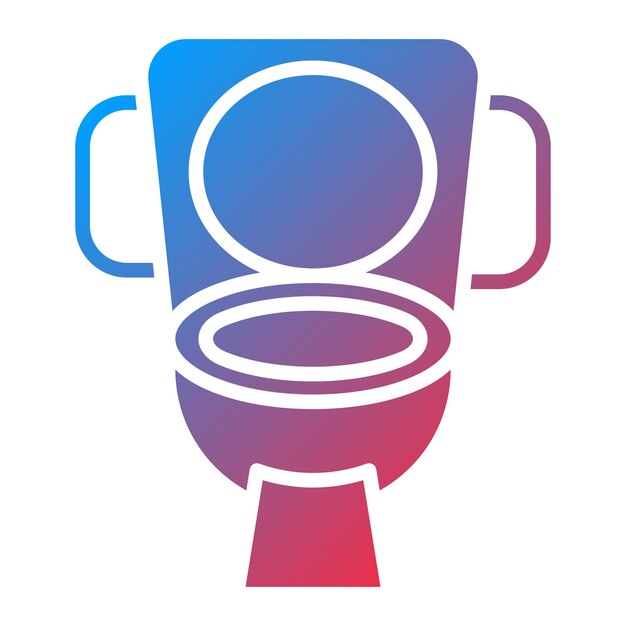 Diseño vectorial del estilo del icono del inodoro
