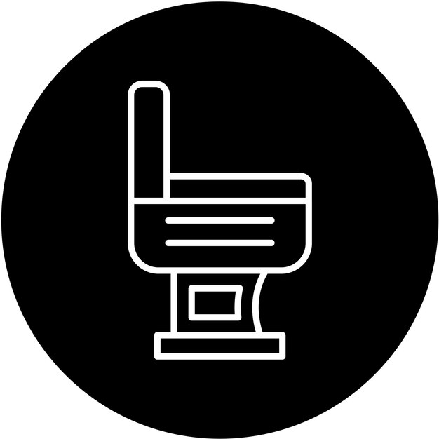 Diseño vectorial del estilo del icono del inodoro