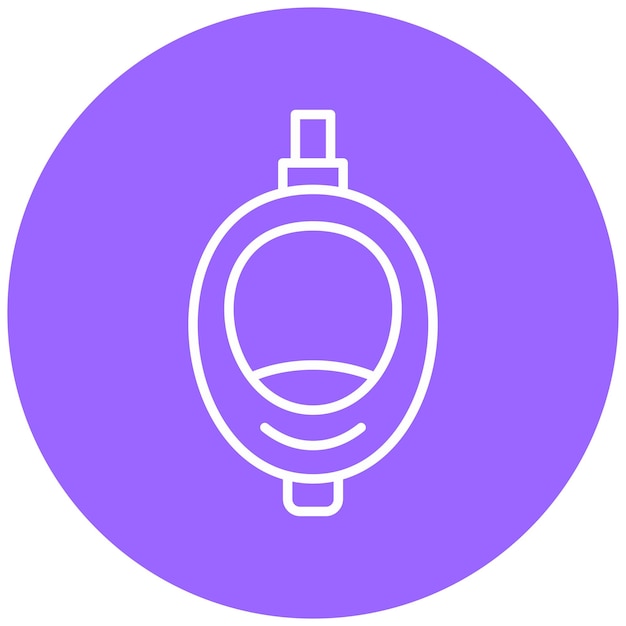 Diseño vectorial del estilo del icono del inodoro