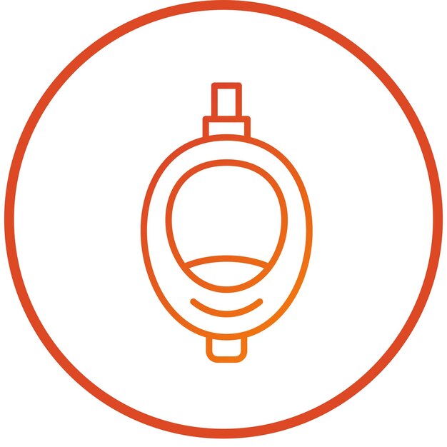 Diseño vectorial del estilo del icono del inodoro