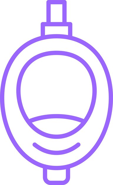 Diseño vectorial del estilo del icono del inodoro