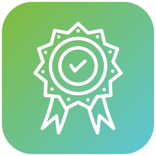 Diseño vectorial Estilo del icono de la insignia de confianza