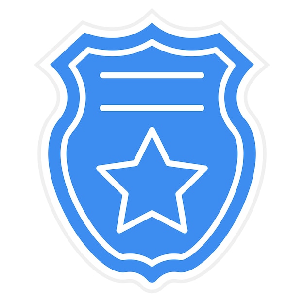 Diseño vectorial Estilo del icono de la insignia de la policía